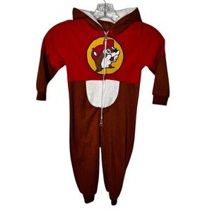 Buc-ees Beaver Buc Union Suit Mascot Costume Pajamas Hooded Size T3